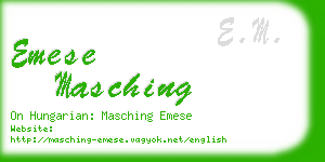 emese masching business card